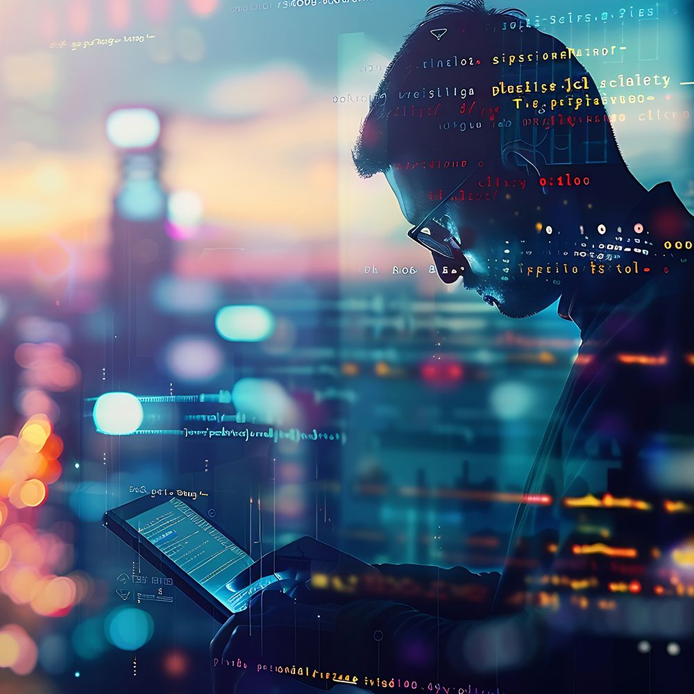 Person vor einem Computer